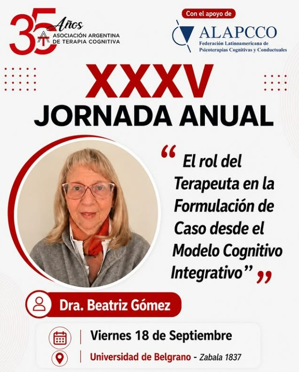 Continuamos con las presentaciones de nuestros maravillosos disertantes, quienes tendremos el lujo de escuchar en nuestra XXXV Jornada Anual, el Viernes 18 de Septiembre en la Universidad de Belgrano.